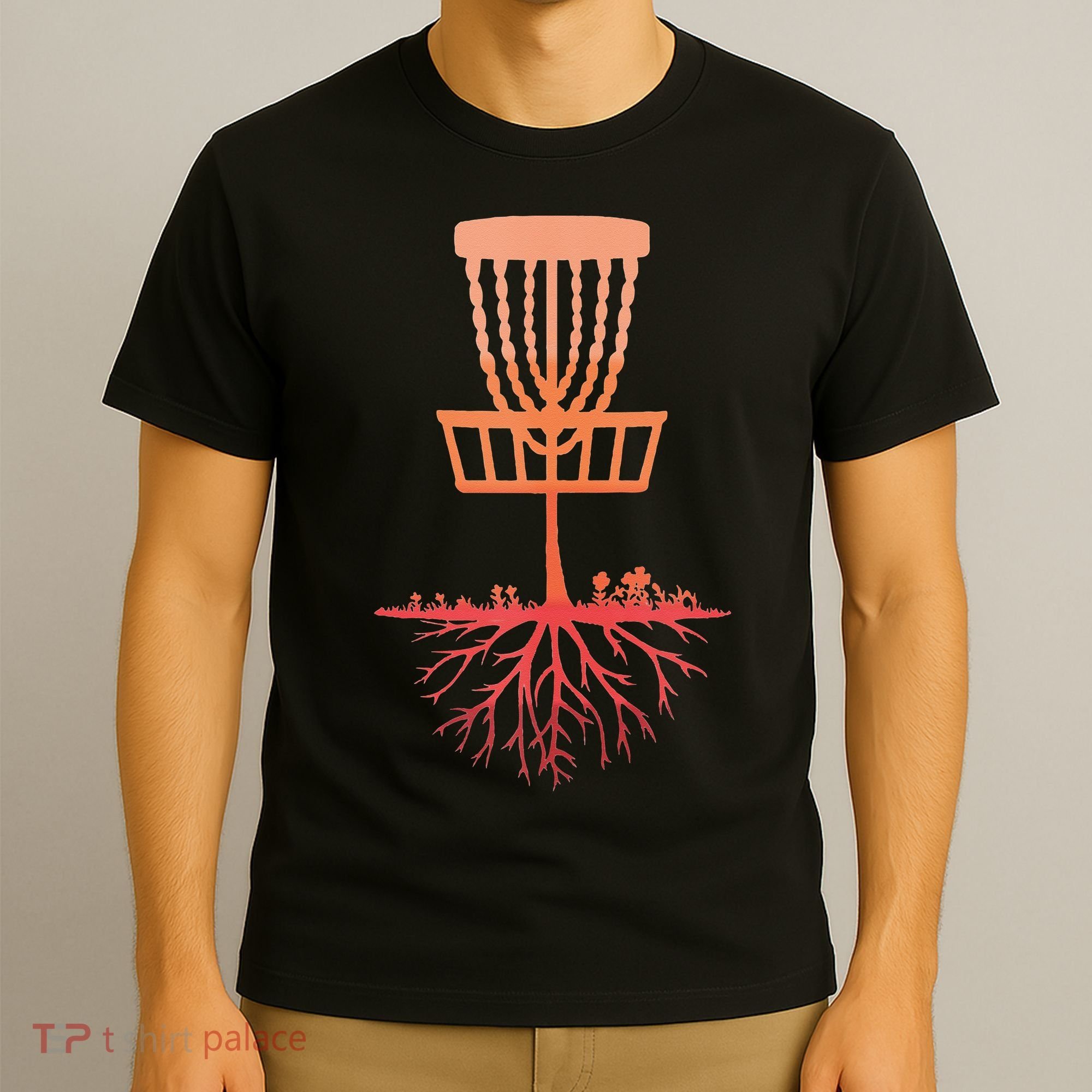 Tree Roots Disc Golf Basket Disc Golfing Frisbee Disc Golf T-Shirt
