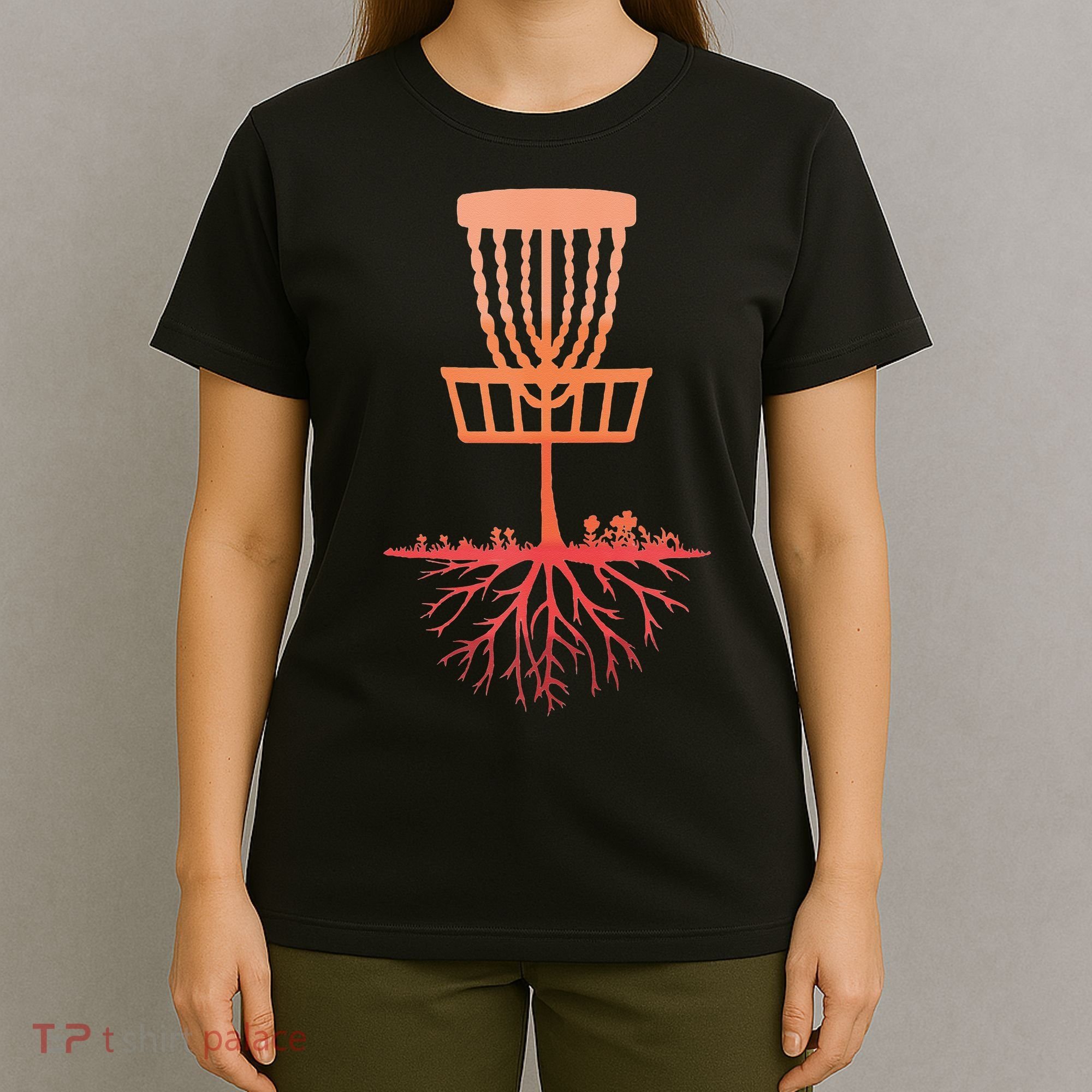 Tree Roots Disc Golf Basket Disc Golfing Frisbee Disc Golf T-Shirt