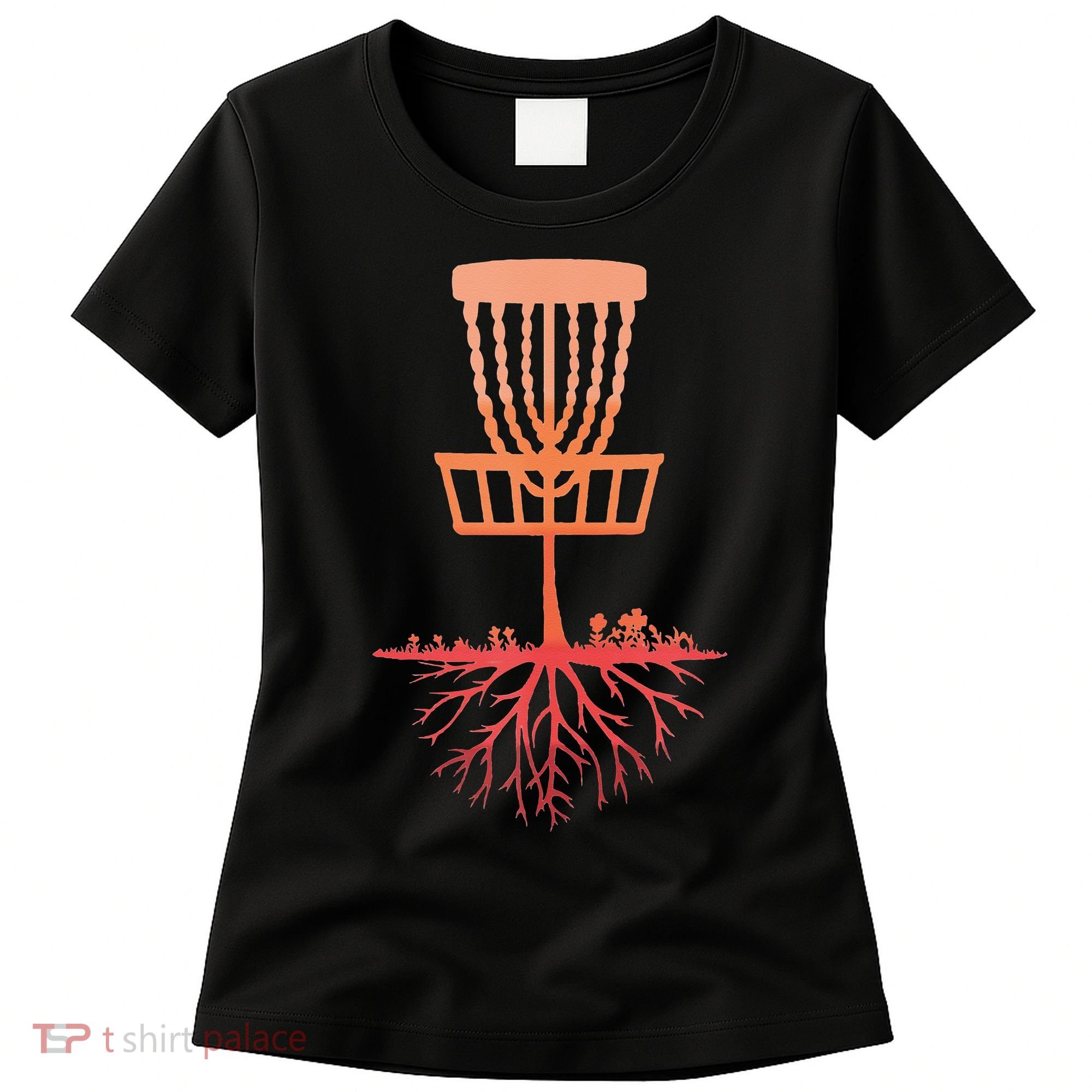 Tree Roots Disc Golf Basket Disc Golfing Frisbee Disc Golf Women's T-Shirt
