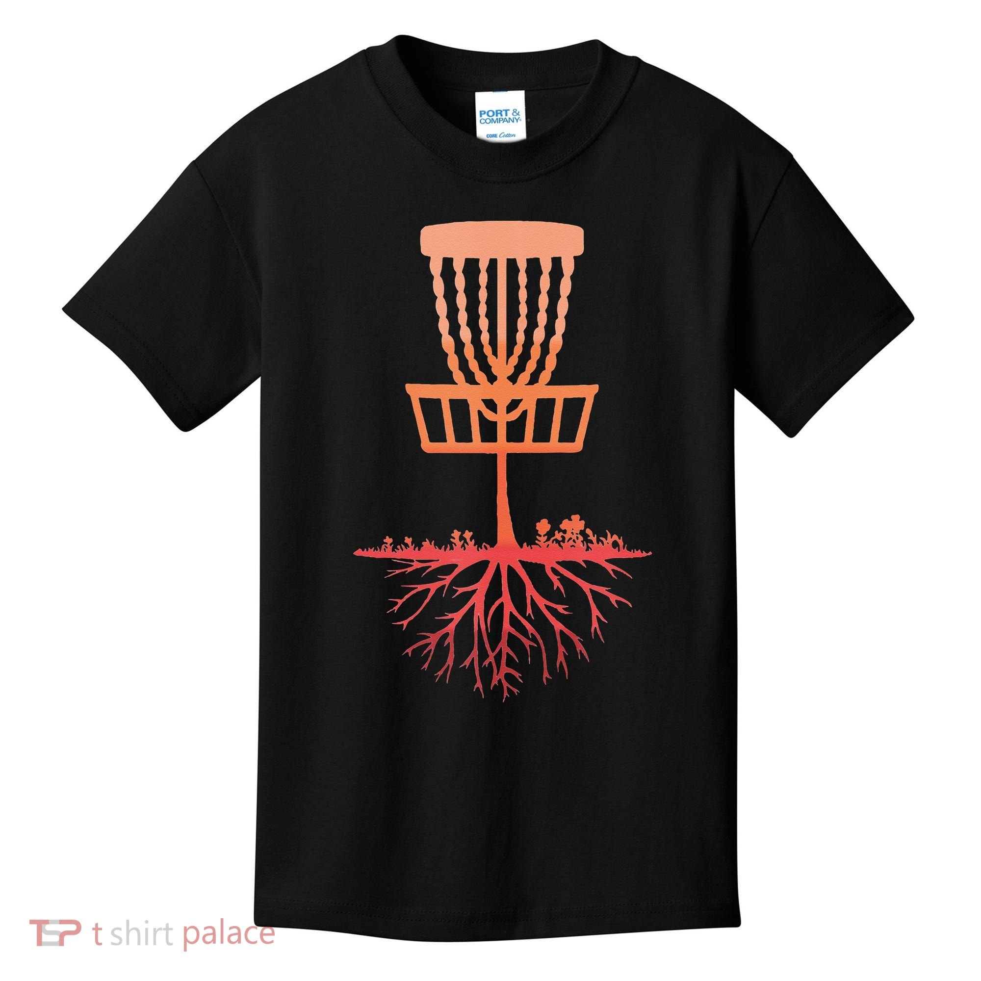 Tree Roots Disc Golf Basket Disc Golfing Frisbee Disc Golf Kids T-Shirt