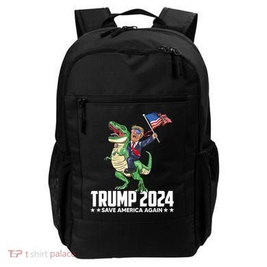 Trump Riding Dinosaur Save America Again Backpack