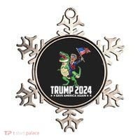 Trump Riding Dinosaur Save America Again Ornament thumb 0