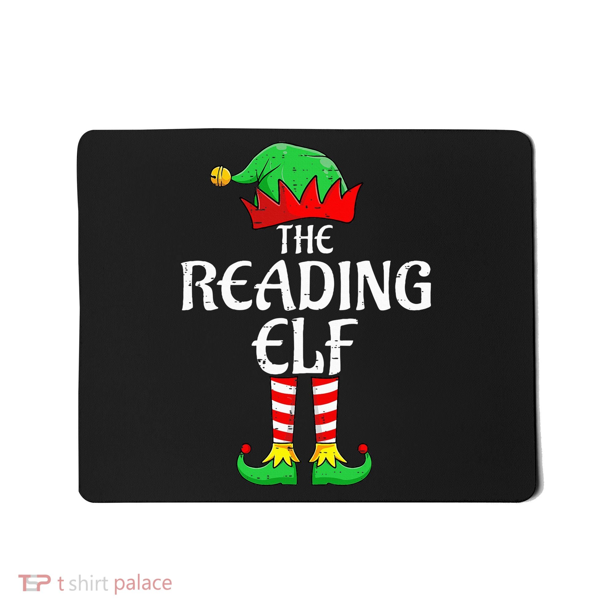 The Reading Elf Xmas Matching Christmas Family Pajama Mousepad