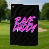 Techno Rave EDM Rave Daddy Golf Towel thumb 1