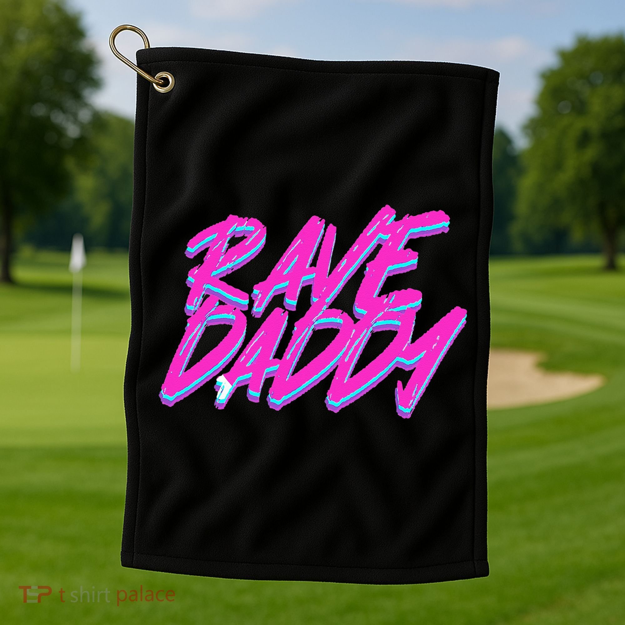 Techno Rave EDM Rave Daddy Golf Towel