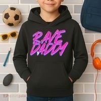 Techno Rave EDM Rave Daddy Kids Hoodie thumb 2