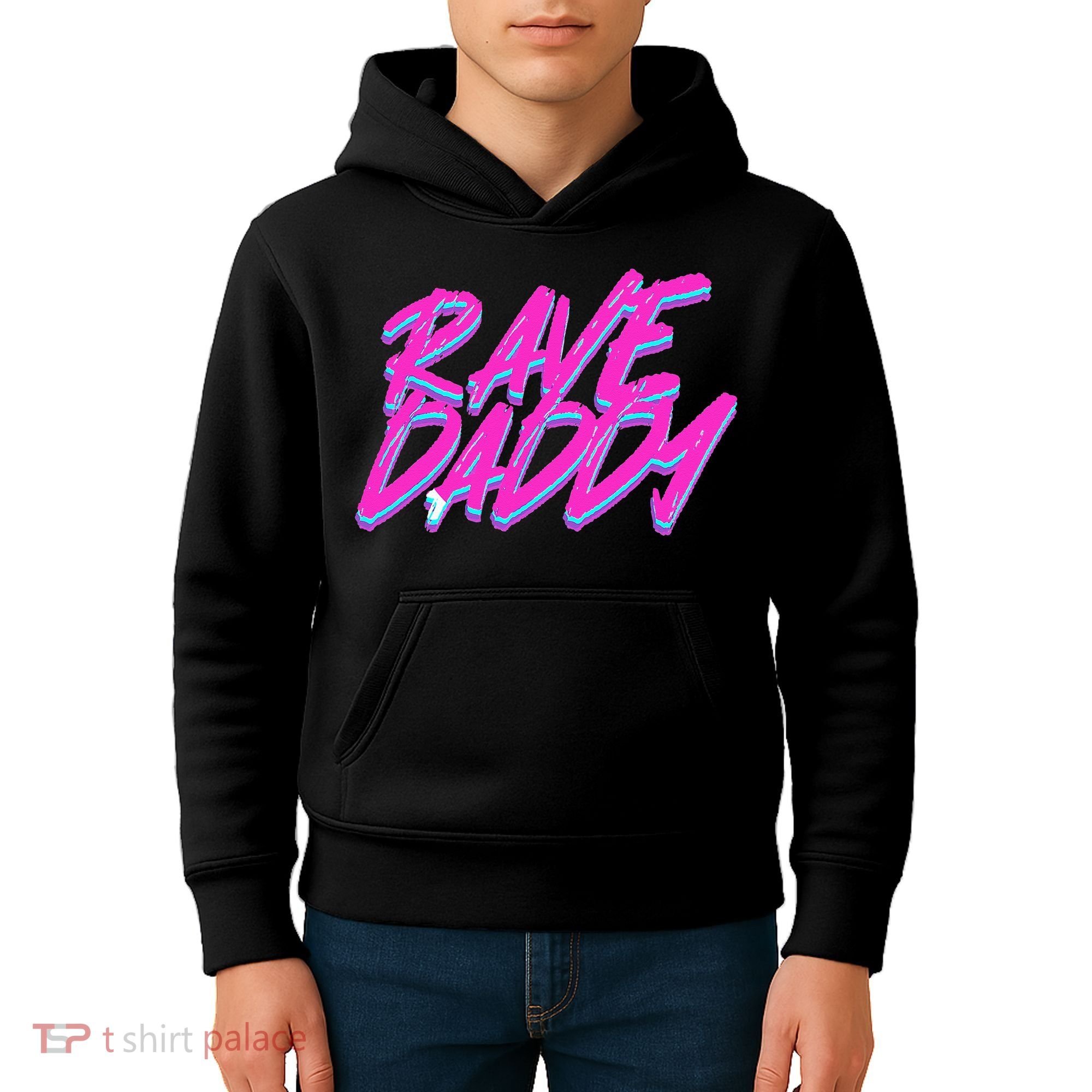 Techno Rave EDM Rave Daddy Kids Hoodie