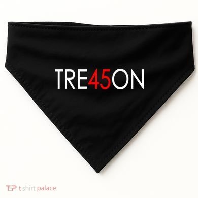 Tre45on Anti Trump Treason USA-Made Doggie Bandana