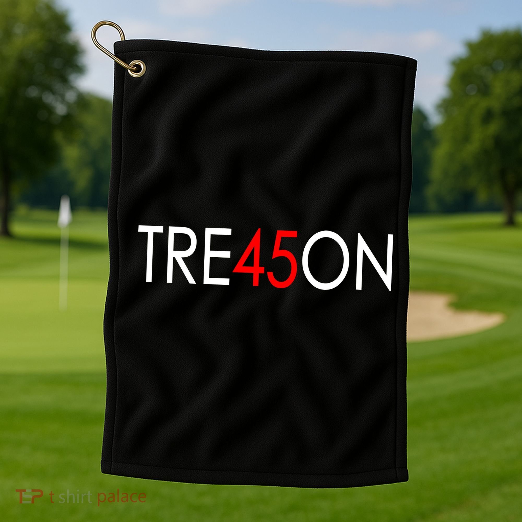 Tre45on Anti Trump Treason Golf Towel