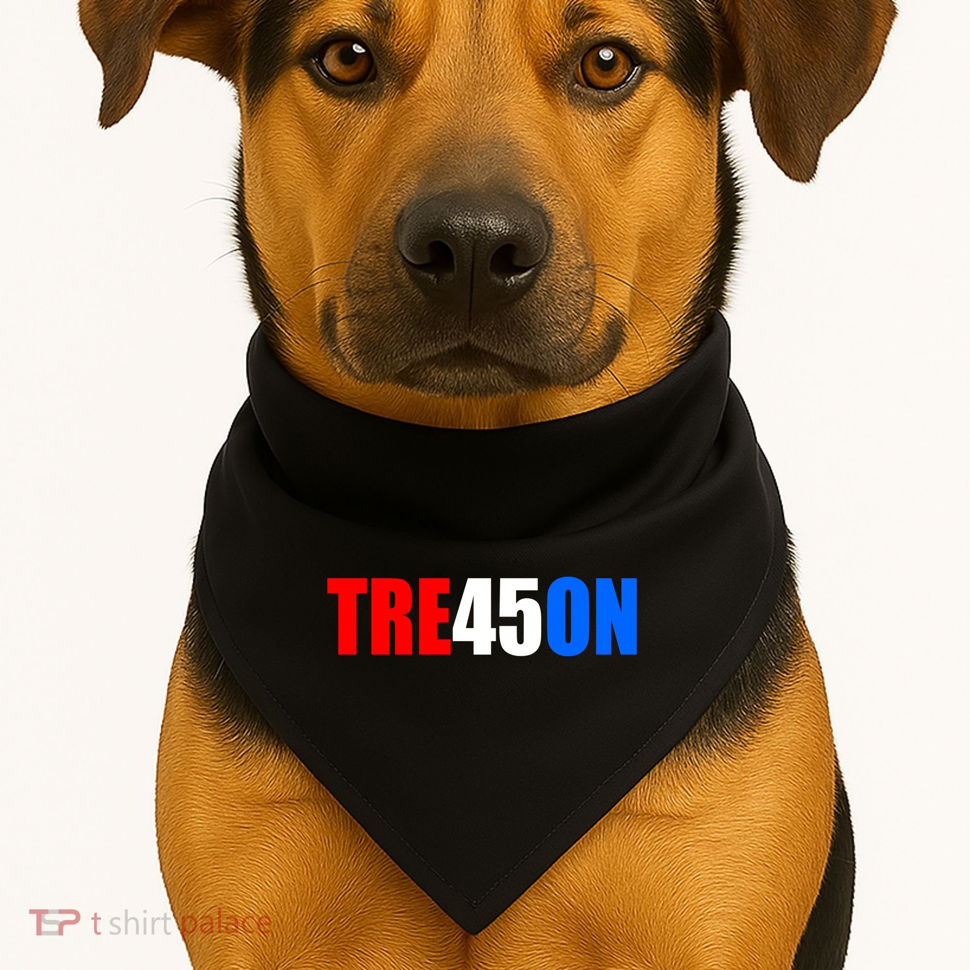 Tre45on Treason Anti Trump USA-Made Doggie Bandana