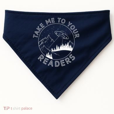 Take Reading English Teacher Library Alien Space USA-Made Doggie Bandana