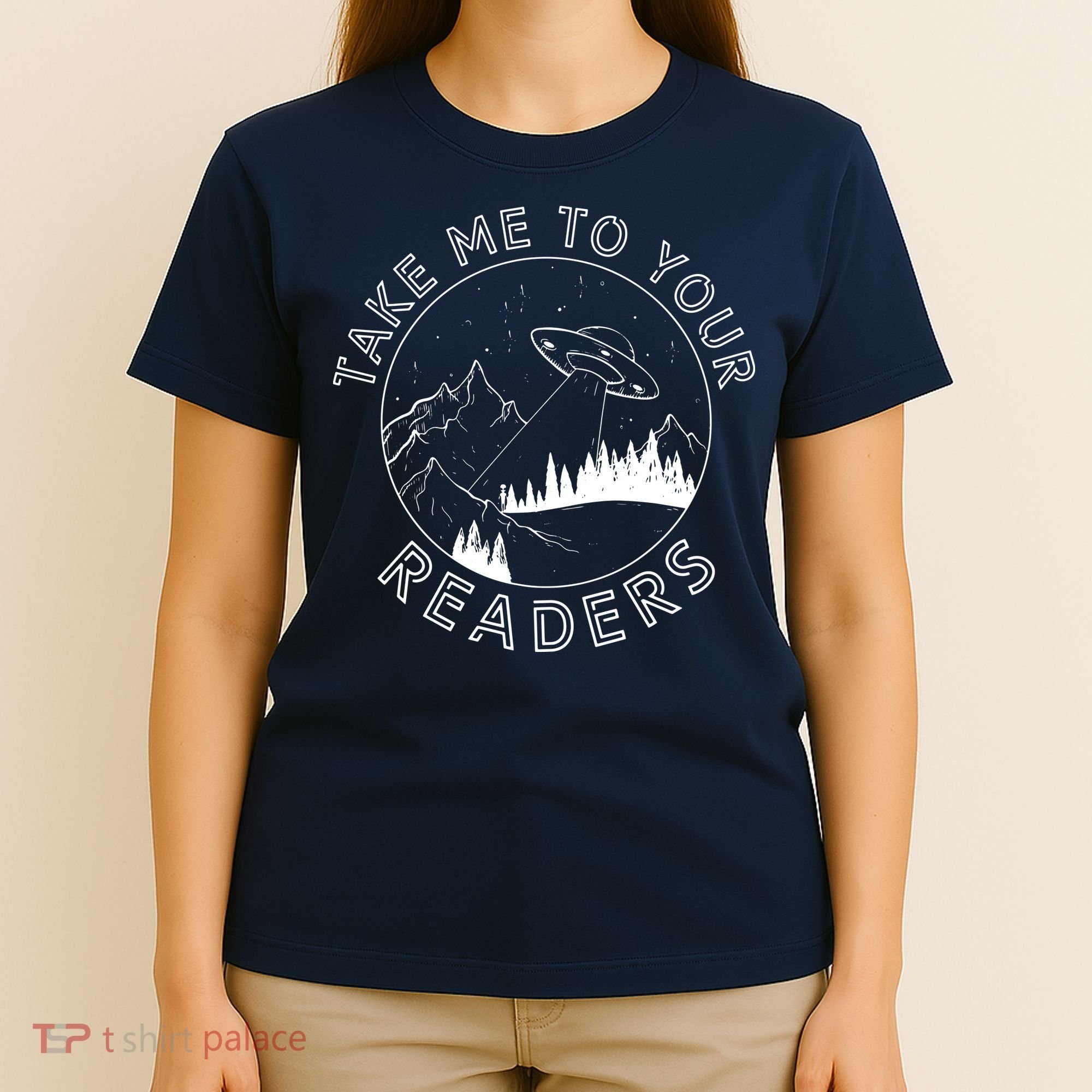 Take Reading English Teacher Library Alien Space T-Shirt