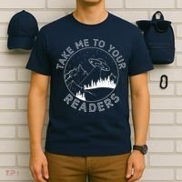 Take Reading English Teacher Library Alien Space T-Shirt thumb 6