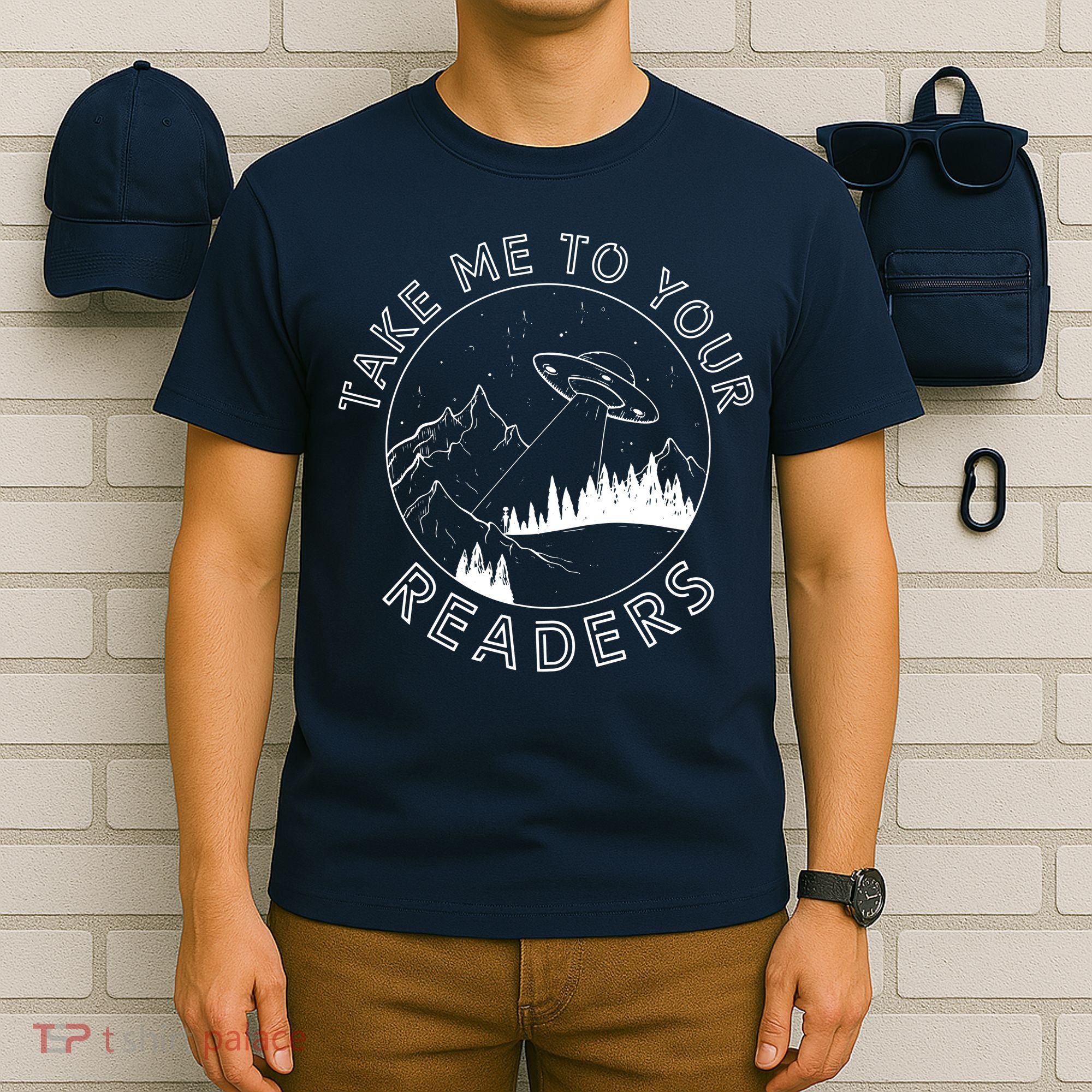 Take Reading English Teacher Library Alien Space T-Shirt