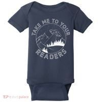 Take Reading English Teacher Library Alien Space Baby Bodysuit thumb 0