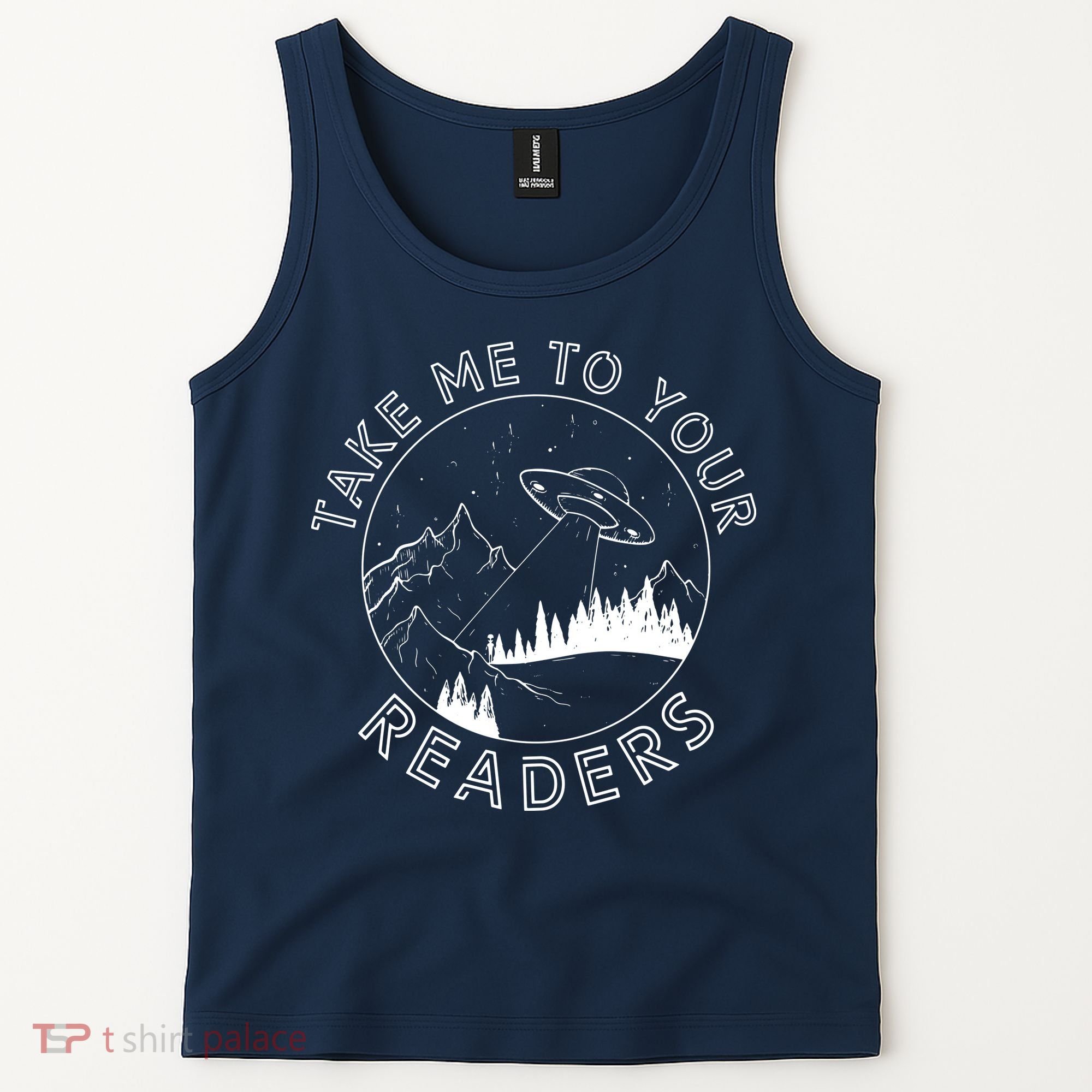 Take Reading English Teacher Library Alien Space Tank Top
