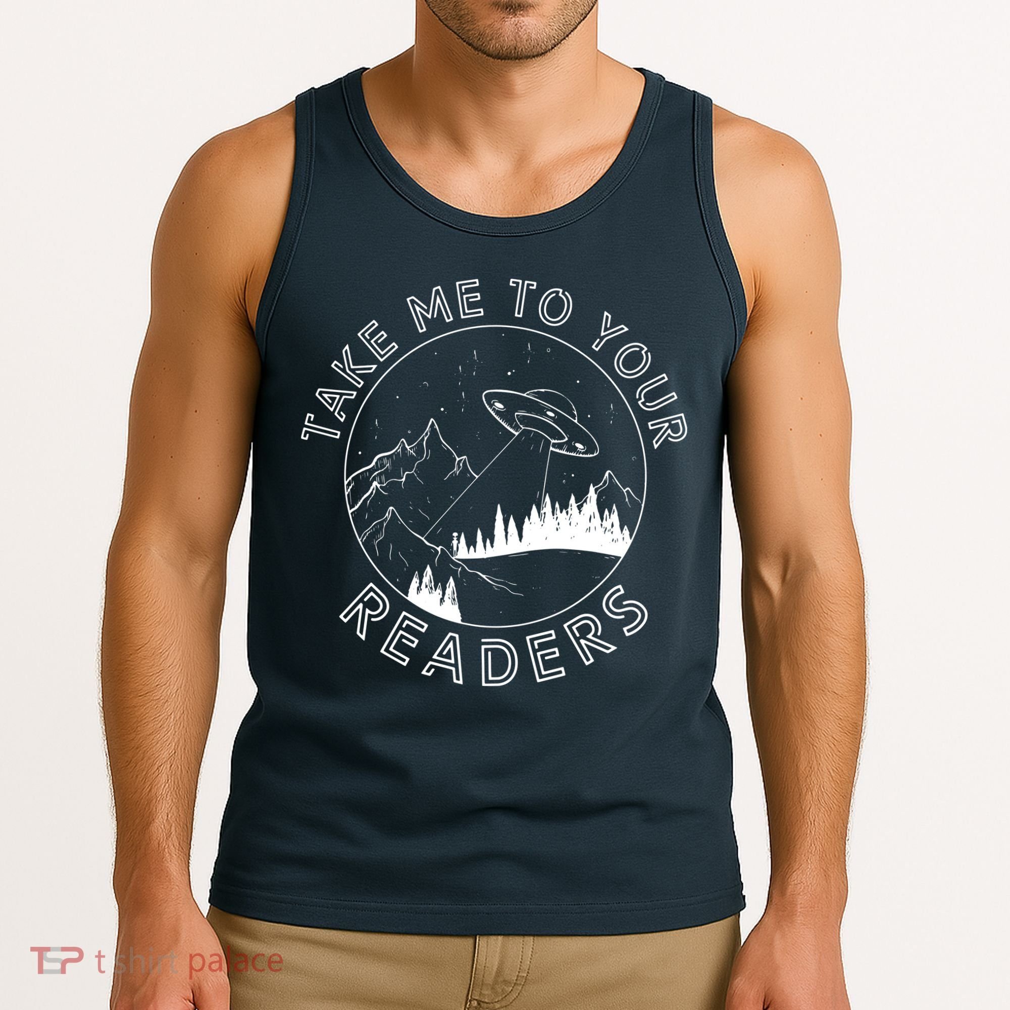 Take Reading English Teacher Library Alien Space Tank Top