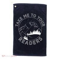 Take Reading English Teacher Library Alien Space Golf Towel thumb 0
