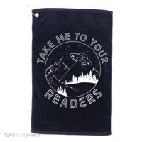 Take Reading English Teacher Library Alien Space Golf Towel thumb 0