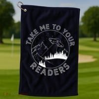 Take Reading English Teacher Library Alien Space Golf Towel thumb 1