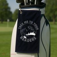 Take Reading English Teacher Library Alien Space Golf Towel thumb 2