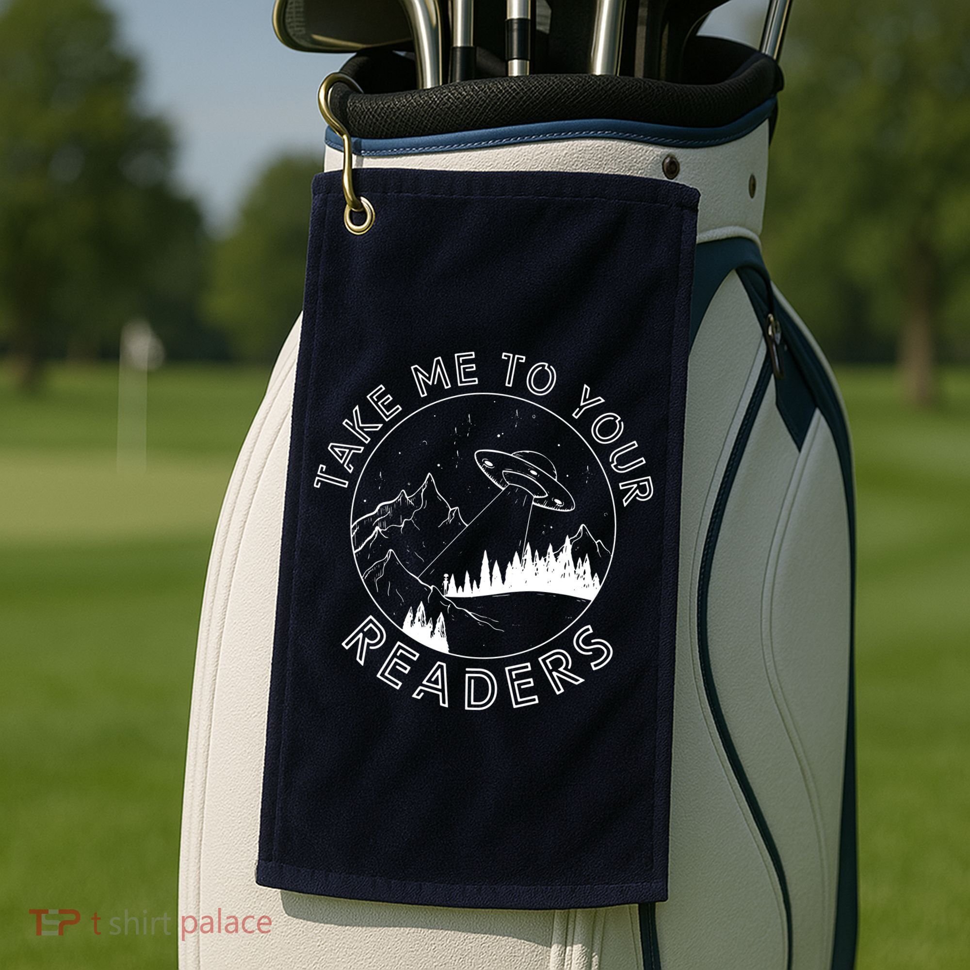 Take Reading English Teacher Library Alien Space Golf Towel