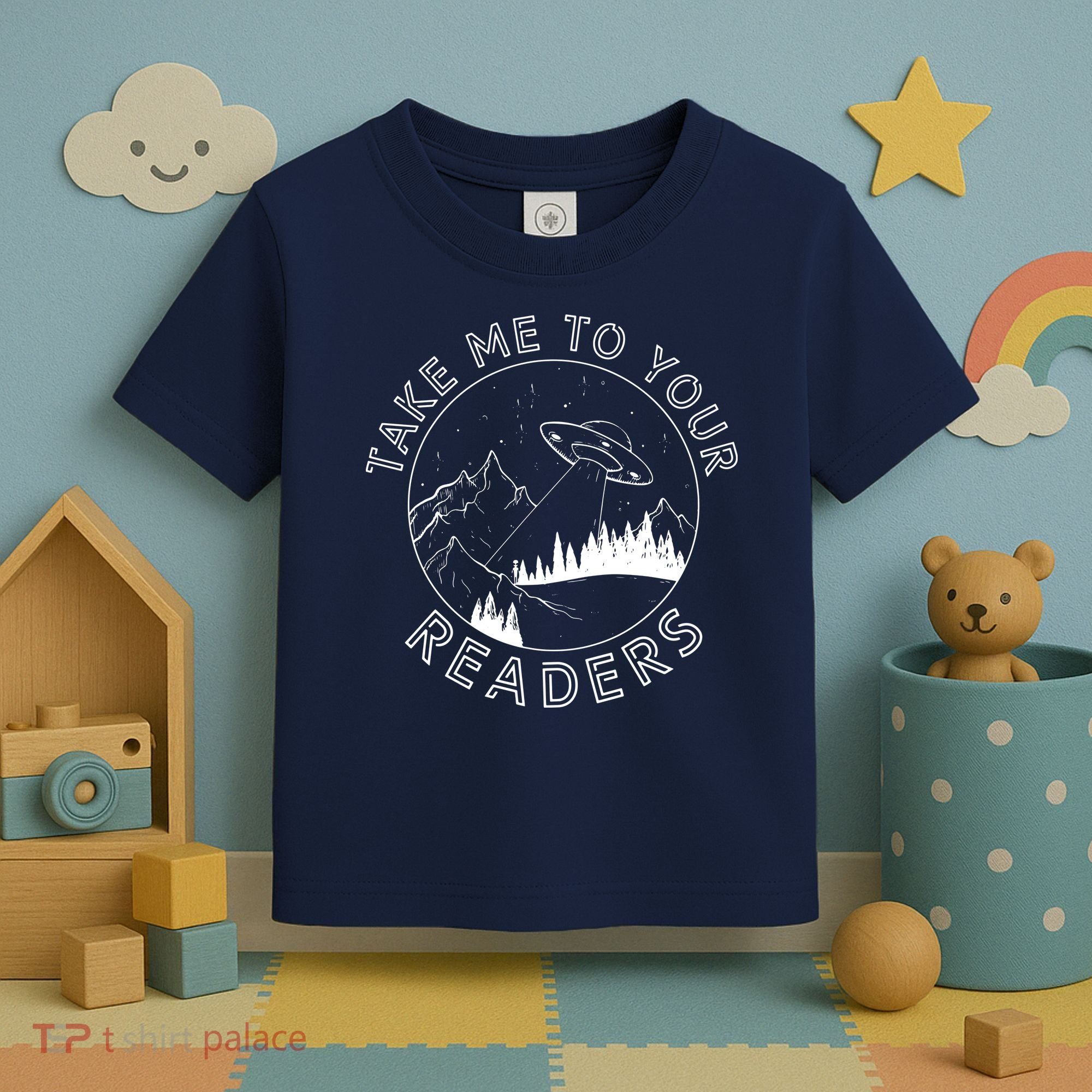 Take Reading English Teacher Library Alien Space Toddler T-Shirt