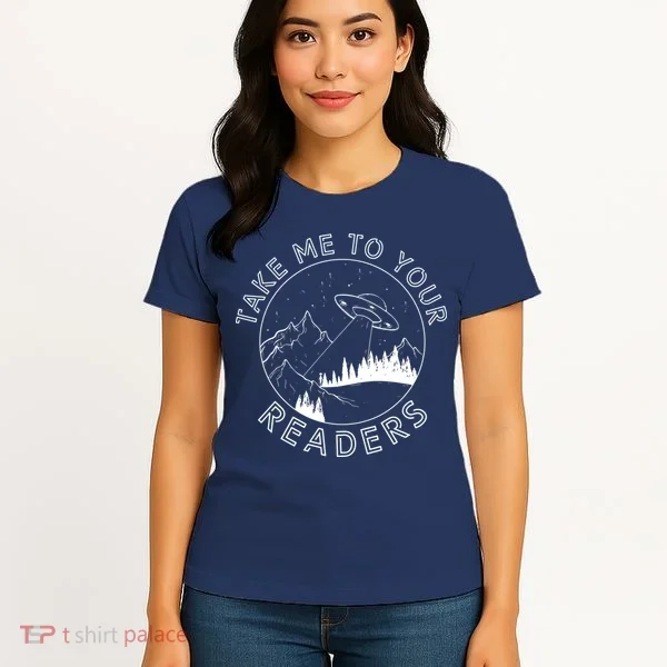 Take Reading English Teacher Library Alien Space Women's T-Shirt