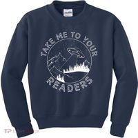 Take Reading English Teacher Library Alien Space Kids Sweatshirt thumb 0