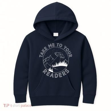 Take Reading English Teacher Library Alien Space Kids Hoodie