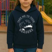 Take Reading English Teacher Library Alien Space Kids Hoodie thumb 3