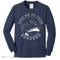 Take Reading English Teacher Library Alien Space Kids Long Sleeve Shirt thumb 0
