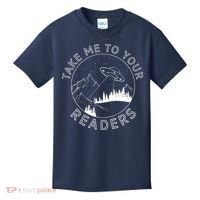 Take Reading English Teacher Library Alien Space Kids T-Shirt thumb 0