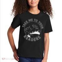 Take Reading English Teacher Library Alien Space Kids T-Shirt thumb 2