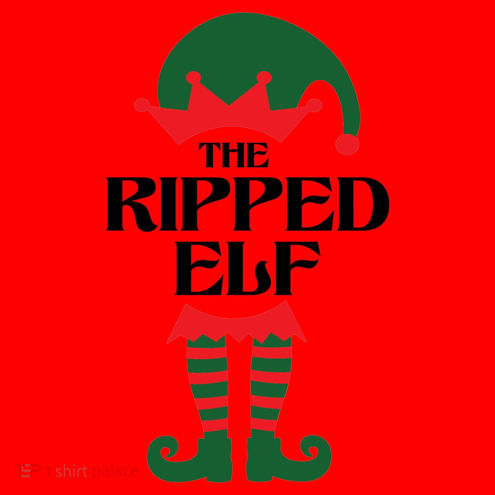 The Ripped Elf Funny Family Matching Christmas Santa Hat