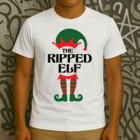 The Ripped Elf Funny Family Matching Christmas T-Shirt thumb 3