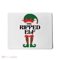 The Ripped Elf Funny Family Matching Christmas Mousepad thumb 0