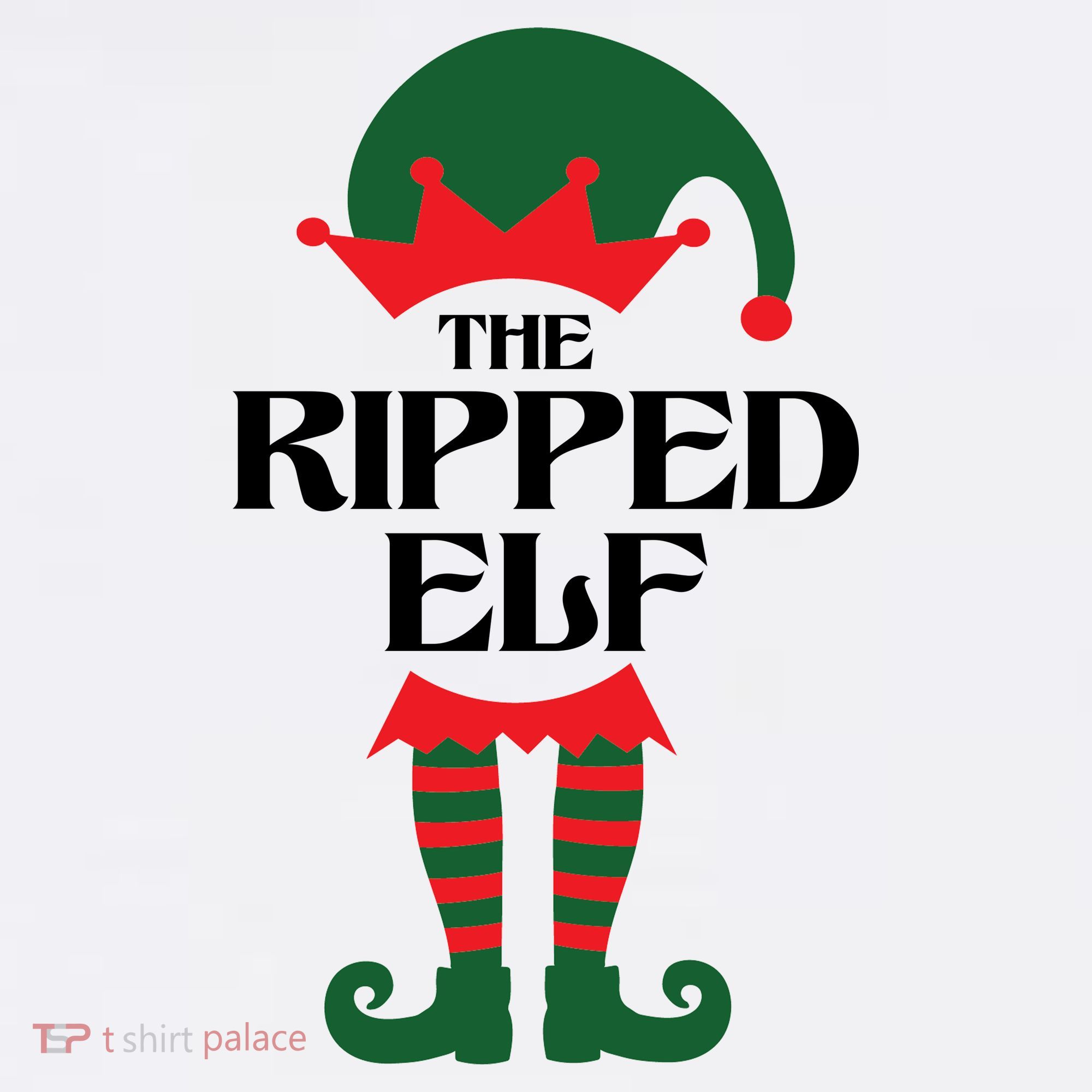 The Ripped Elf Funny Family Matching Christmas Women's Tank Top