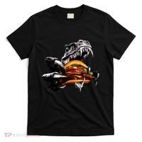 T Rex Eating Burger T-Shirt thumb 0