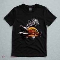 T Rex Eating Burger T-Shirt thumb 5