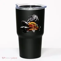 T Rex Eating Burger Tumbler thumb 0