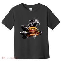 T Rex Eating Burger Toddler T-Shirt thumb 0