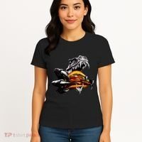 T Rex Eating Burger Women's T-Shirt thumb 4