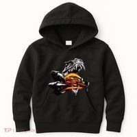 T Rex Eating Burger Kids Hoodie thumb 0
