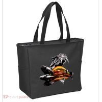 T Rex Eating Burger Tote Bag thumb 2