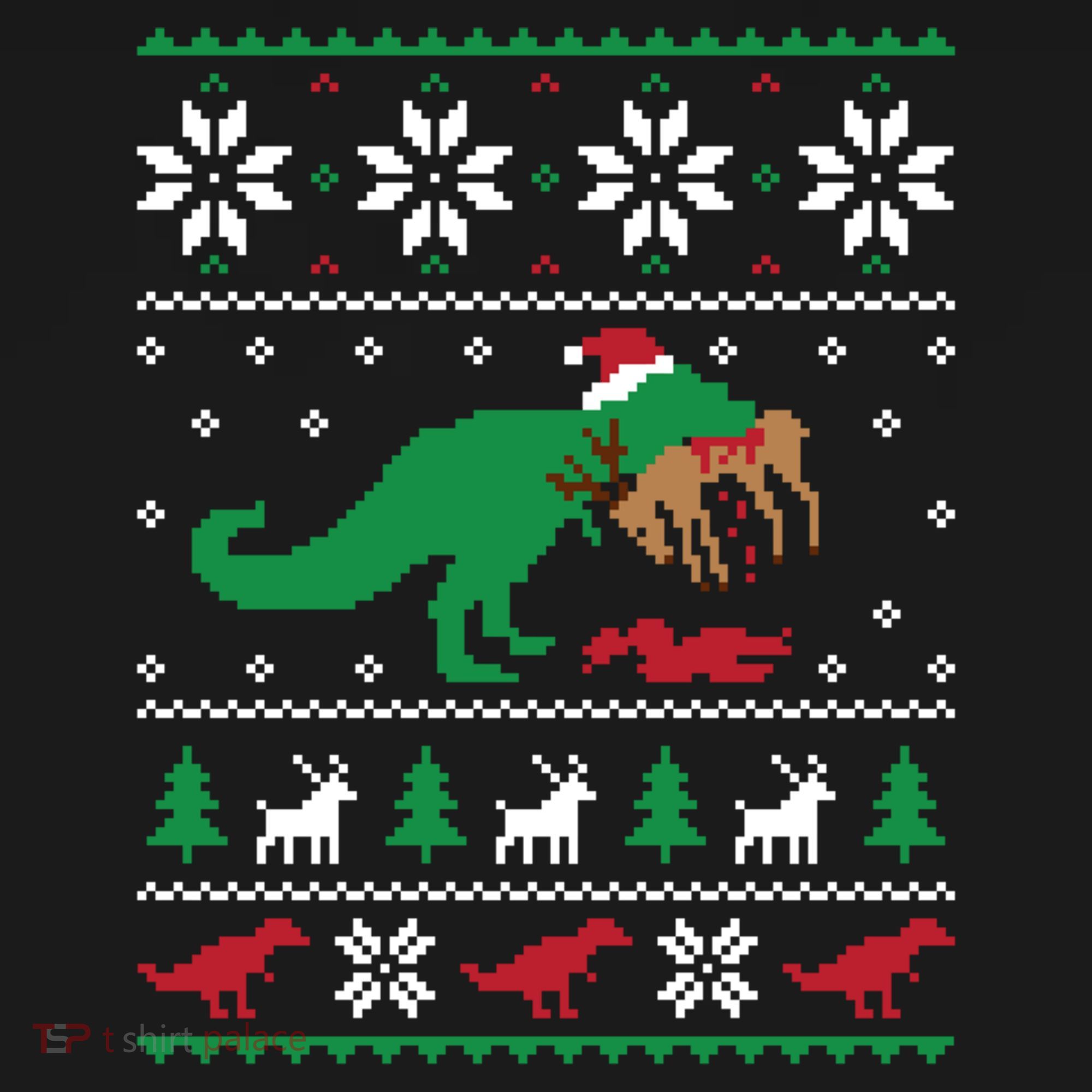 T Rex Eating Reindeer Funny Dinosaur Christmas Ugly Gift Women's Hoodie