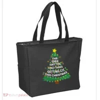 Tree Isn't The Only Thing Getting Lit Ugly Christmas Tote Bag thumb 2