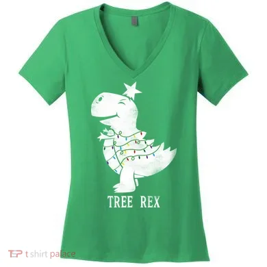 Tree Rex Women's V-Neck T-Shirt