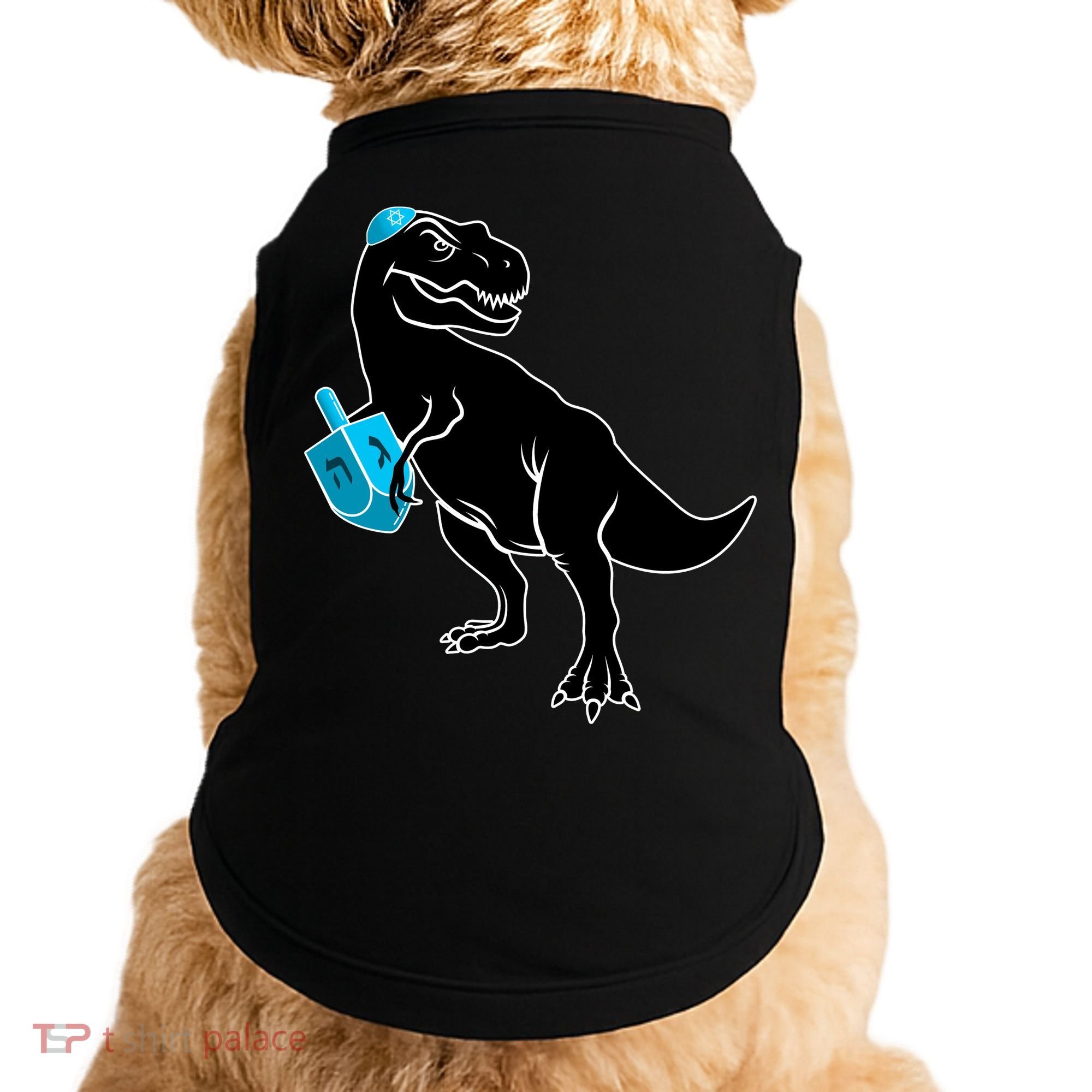 Trex Jewish Dreidel Doggie Tank