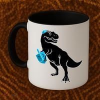 Trex Jewish Dreidel Coffee Mug thumb 2